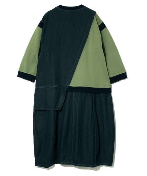 go slow caravan（ゴースローキャラバン）の「mililopiulu/ミリロピュール　ガーメントダイ切替ワンピース（ワンピース・レディース・カーキ/パープル/ベージュ・FREE）」の8枚目の写真