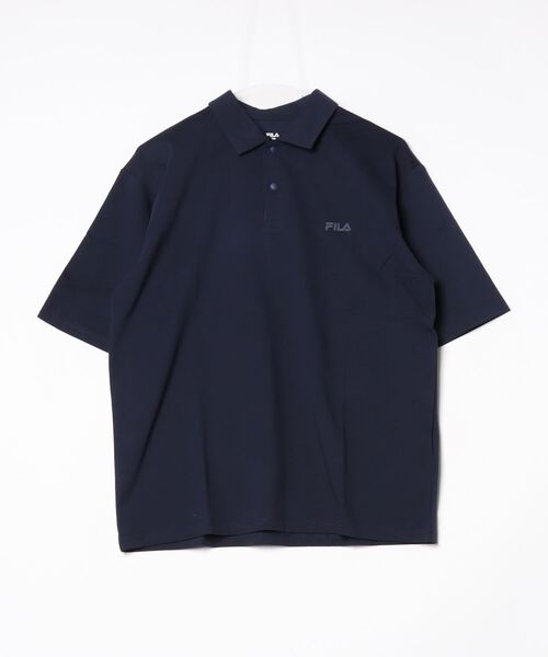 FILA(フィラ)の「FILA 接触冷感 ストレッチ リラックス 半袖ポロシャツ(ポロシャツ・メンズ・オフホワイト/ネイビー/サックスブルー・LL/L/M)」の5枚目の写真