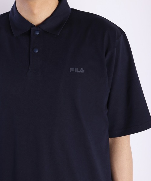 FILA(フィラ)の「FILA 接触冷感 ストレッチ リラックス 半袖ポロシャツ(ポロシャツ・メンズ・オフホワイト/ネイビー/サックスブルー・LL/L/M)」の12枚目の写真