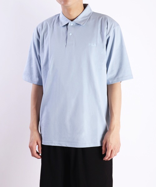 FILA(フィラ)の「FILA 接触冷感 ストレッチ リラックス 半袖ポロシャツ(ポロシャツ・メンズ・オフホワイト/ネイビー/サックスブルー・LL/L/M)」の13枚目の写真