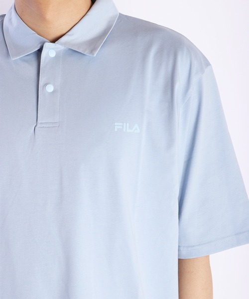 FILA(フィラ)の「FILA 接触冷感 ストレッチ リラックス 半袖ポロシャツ(ポロシャツ・メンズ・オフホワイト/ネイビー/サックスブルー・LL/L/M)」の16枚目の写真