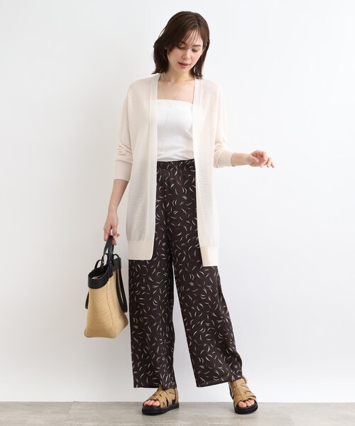 INDIVI（インディヴィ）の「◆【洗える】ペーパーヤーン着流しニットカーディガン（カーディガン/ボレロ・レディース・ライトグレー/ナチュラル/ブラウン系その他/ネイビー・05/13/15 /19/34/38）」の16枚目の写真