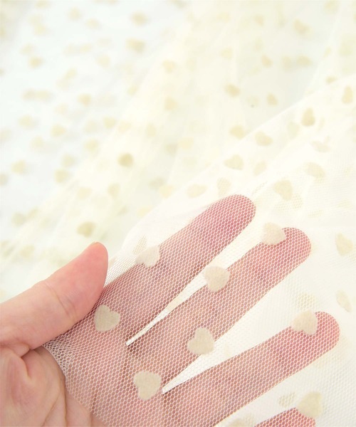 miette(ミエット)の「ハートフロッキーチュールキャミワンピース(ワンピース・レディース・ブラック/ホワイト系その他・FREE)」の7枚目の写真