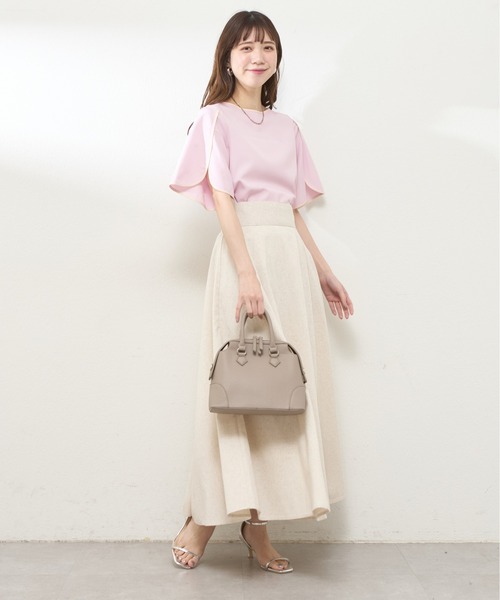 natural couture(ナチュラルクチュール)の「綿麻ハイウエストサーキュラースカート(スカート・レディース・イエロー/ドット/ライトベージュ/ブラック/ブルー・MEDIUM/LARGE)」の20枚目の写真