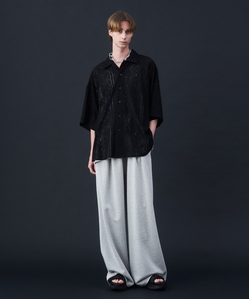 KUUUPY(クーピー)の「Cool Elegance Short Sleeve Lace Shirt - クールエレガンス半袖レースシャツ(シャツ/ブラウス・メンズ・ブルー/ブラック・LARGE/MEDIUM/SMALL)」の18枚目の写真