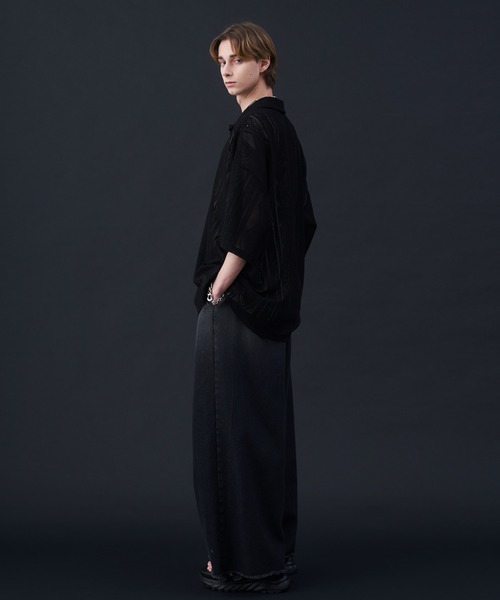 KUUUPY(クーピー)の「Cool Elegance Short Sleeve Lace Shirt - クールエレガンス半袖レースシャツ(シャツ/ブラウス・メンズ・ブルー/ブラック・LARGE/MEDIUM/SMALL)」の22枚目の写真