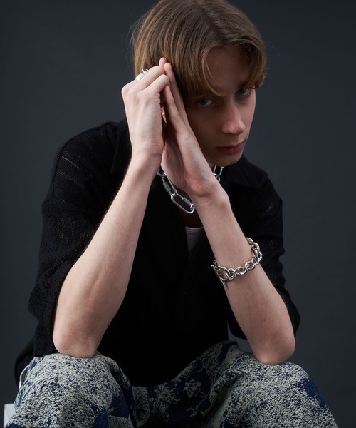 KUUUPY(クーピー)の「Cool Elegance Short Sleeve Lace Shirt - クールエレガンス半袖レースシャツ(シャツ/ブラウス・メンズ・ブルー/ブラック・LARGE/MEDIUM/SMALL)」の12枚目の写真