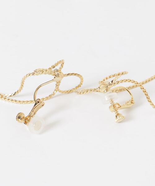 SMELLY(スメリー)の「チェーンリボンイヤリング(イヤリング・レディース・シルバー/ゴールド・-)」の8枚目の写真