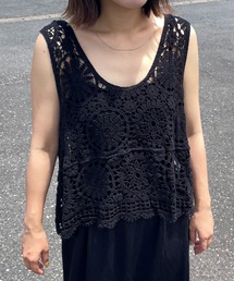 CRB（シーアールビー）の「クロシェ編ベスト（ベスト）」