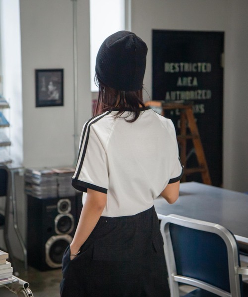 Chillfar（チルファー）の「ラグランラインスリーブリンガー刺繍Tシャツ（Tシャツ/カットソー・レディース・杢グレー/ブラック/ホワイト×ブラック/ホワイト/ブラウン/ネイビー/イエロー・FREE）」の11枚目の写真