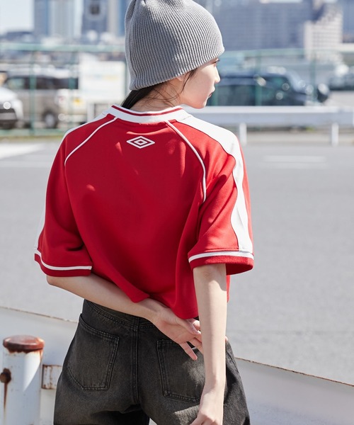 UMBRO（アンブロ）の「∴WEGO/別注UMBROサッカーショートシャツ（Tシャツ/カットソー・レディース・ホワイト/レッド・FREE）」の14枚目の写真