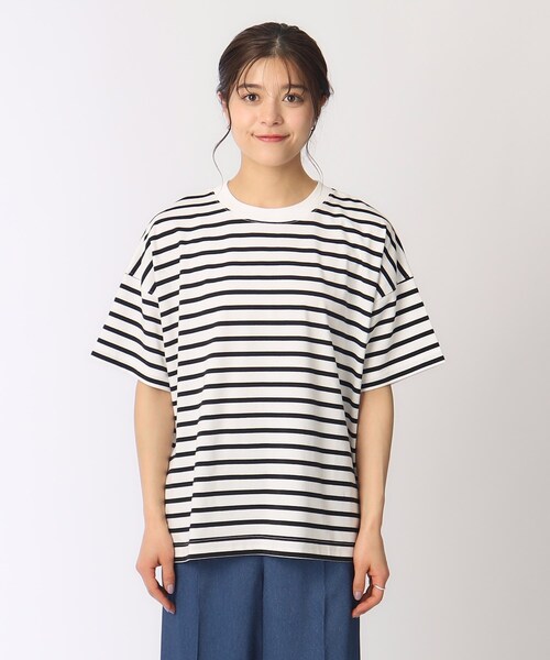 DRESKIP（ドレスキップ）の「◆【遮熱/UVカット】AIR SHIELD ゆるTシャツ（Tシャツ/カットソー・レディース・オフホワイト/ブラック系1/オレンジ/ライトブルー/ブラック/ライトベージュ・04/03/02）」の15枚目の写真