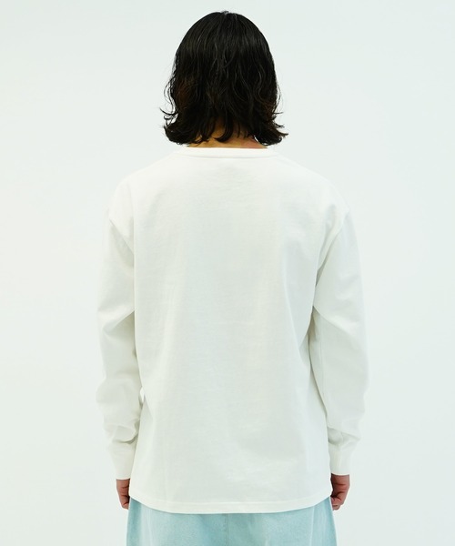 En serio TOKYO（エンソリオトーキョー）の「USAコットンビックロンT（Tシャツ/カットソー・メンズ・ホワイト/グレー/カーキ/ブラック/ダークベージュ/ネイビー/ダークパープル/オレンジ・MEDIUM/LARGE）」の16枚目の写真