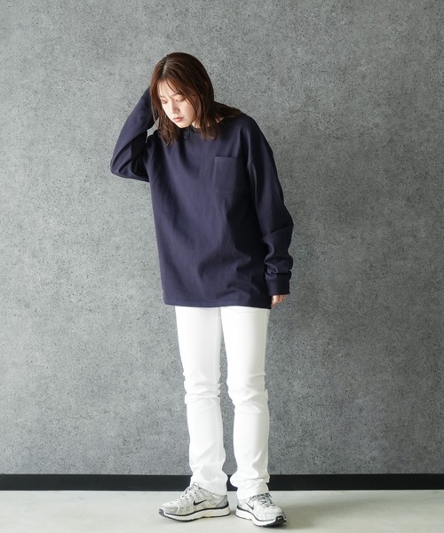 En serio TOKYO（エンソリオトーキョー）の「USAコットンビックロンT（Tシャツ/カットソー・メンズ・ホワイト/グレー/カーキ/ブラック/ダークベージュ/ネイビー/ダークパープル/オレンジ・MEDIUM/LARGE）」の19枚目の写真