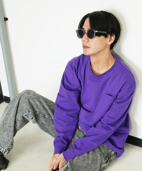 En serio TOKYO（エンソリオトーキョー）の「USAコットンビックロンT（Tシャツ/カットソー・メンズ・ホワイト/グレー/カーキ/ブラック/ダークベージュ/ネイビー/ダークパープル/オレンジ・MEDIUM/LARGE）」の22枚目の写真