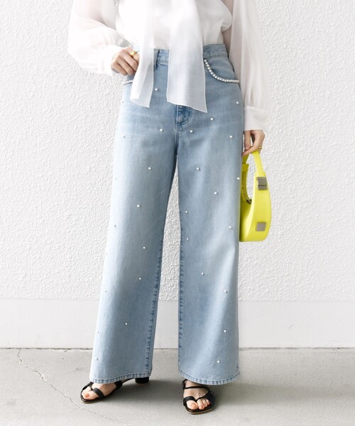 【新品タグ付き】リヨセルデニムパール釦パンツ Gready Brilliantリヨセルデニムパール釦パンツ | SEKIMIKI Online