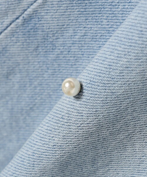 セール】*〈洗濯機可能〉 パール モチーフ デザイン リラックス ワイド