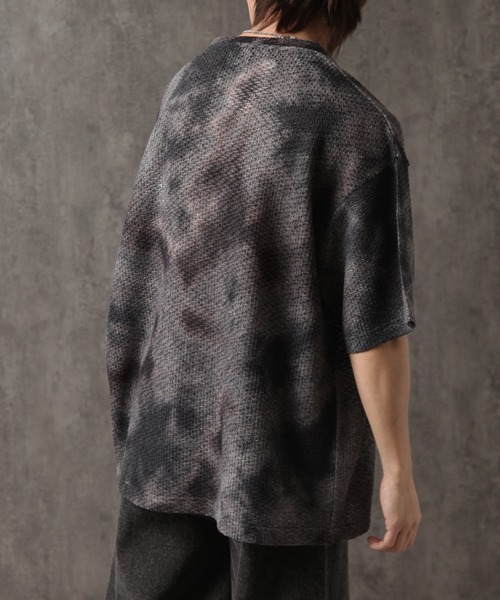 welise(ウェライズ)の「【welise/ウェライズ】アブストラクト サマーニット オーバーサイズTシャツ(Tシャツ/カットソー・メンズ・ブラック系その他/ネイビー・L/M)」の13枚目の写真