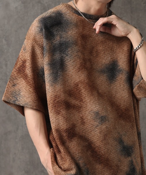 welise(ウェライズ)の「【welise/ウェライズ】アブストラクト サマーニット オーバーサイズTシャツ(Tシャツ/カットソー・メンズ・ブラック系その他/ネイビー・L/M)」の15枚目の写真