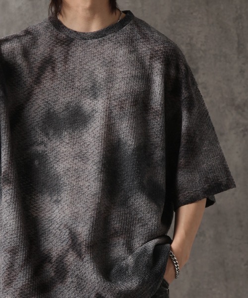 welise(ウェライズ)の「【welise/ウェライズ】アブストラクト サマーニット オーバーサイズTシャツ(Tシャツ/カットソー・メンズ・ブラック系その他/ネイビー・L/M)」の11枚目の写真