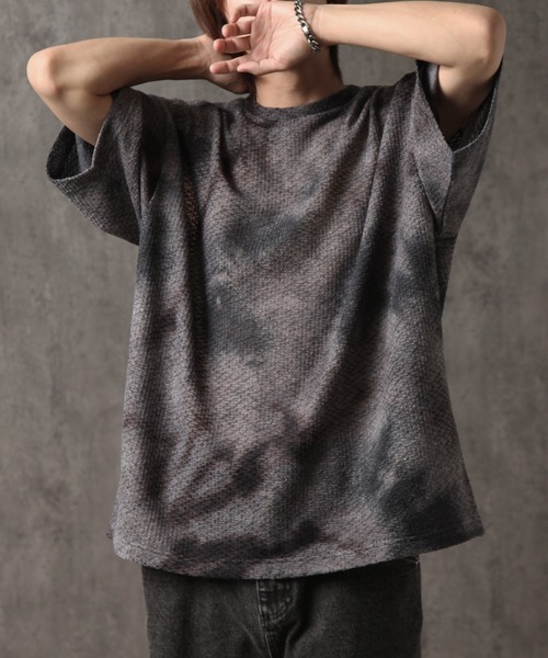 welise(ウェライズ)の「【welise/ウェライズ】アブストラクト サマーニット オーバーサイズTシャツ(Tシャツ/カットソー・メンズ・ブラック系その他/ネイビー・L/M)」の12枚目の写真