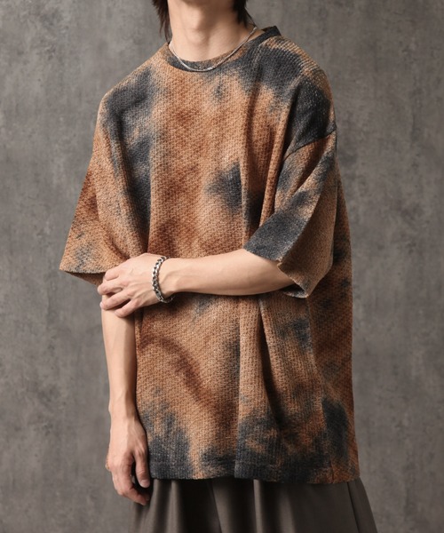 welise/ウェライズ】アブストラクト サマーニット オーバーサイズT