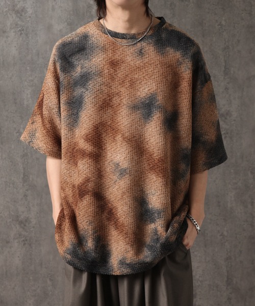 welise(ウェライズ)の「【welise/ウェライズ】アブストラクト サマーニット オーバーサイズTシャツ(Tシャツ/カットソー・メンズ・ブラック系その他/ネイビー・L/M)」の9枚目の写真
