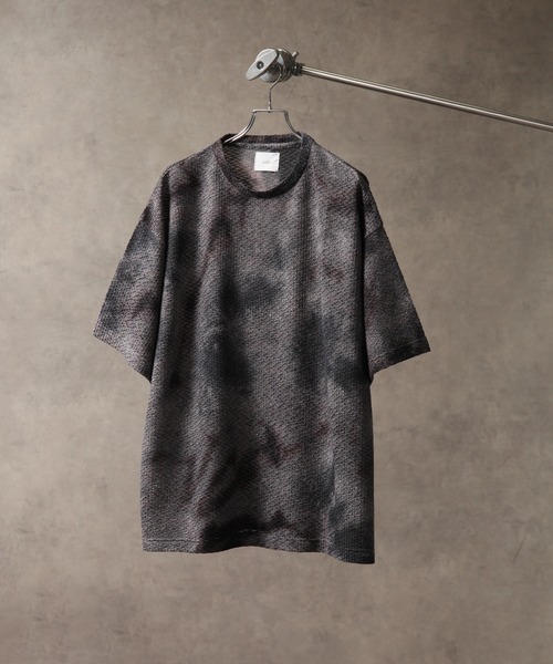 welise(ウェライズ)の「【welise/ウェライズ】アブストラクト サマーニット オーバーサイズTシャツ(Tシャツ/カットソー・メンズ・ブラック系その他/ネイビー・L/M)」の4枚目の写真