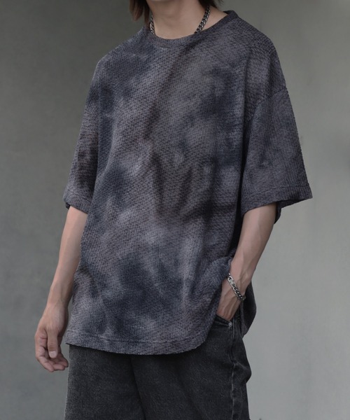welise/ウェライズ】アブストラクト サマーニット オーバーサイズT