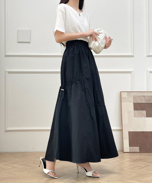 【セール】アシメティアードナイロンドロストスカート（スカート）｜ABITOKYO（アビトーキョー）