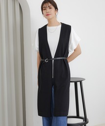 Elura | ニットロングジレ(ベスト)