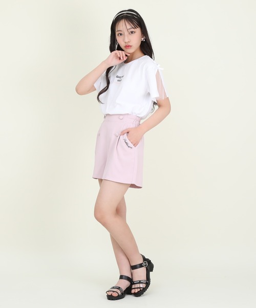 PINKHUNT（ピンクハント）の「PINKHUNT 接触冷感 フロントボタンキュロットショートパンツ 9491K（その他パンツ・キッズ・ホワイト/ベビーピンク・140cm/120cm/150cm/160cm/130cm）」の13枚目の写真