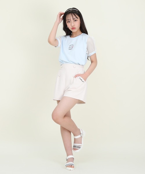 PINKHUNT（ピンクハント）の「PINKHUNT 接触冷感 フロントボタンキュロットショートパンツ 9491K（その他パンツ・キッズ・ホワイト/ベビーピンク・140cm/120cm/150cm/160cm/130cm）」の8枚目の写真