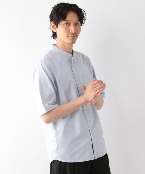 GLOBAL WORK(グローバルワーク)の「イージーケアオックス/バンドカラーシャツ/半袖/986861(シャツ/ブラウス・メンズ・オフホワイト/ライトグレー/ネイビー系6・SMALL/MEDIUM/X-LARGE/LARGE)」の21枚目の写真