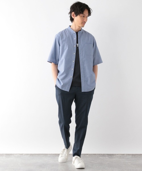 GLOBAL WORK(グローバルワーク)の「イージーケアオックス/バンドカラーシャツ/半袖/986861(シャツ/ブラウス・メンズ・オフホワイト/ライトグレー/ネイビー系6・SMALL/MEDIUM/X-LARGE/LARGE)」の19枚目の写真