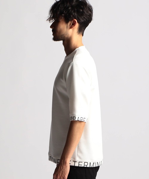 NICOLE CLUB FOR MEN（ニコルクラブフォーメン）の「ロゴプリント5分袖プルオーバー（Tシャツ/カットソー・メンズ・ブラック/オフホワイト/アッシュグレー/ライトグレー/ピンク・MEDIUM/LARGE/X-LARGE）」の12枚目の写真