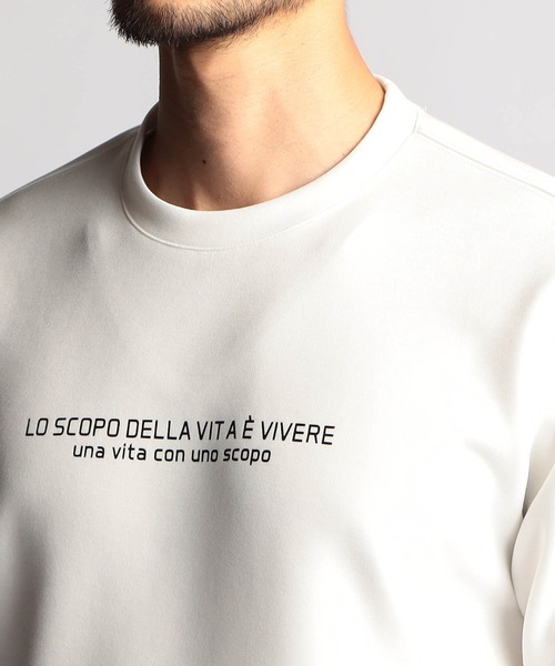 NICOLE CLUB FOR MEN（ニコルクラブフォーメン）の「ロゴプリント5分袖プルオーバー（Tシャツ/カットソー・メンズ・ブラック/オフホワイト/アッシュグレー/ライトグレー/ピンク・MEDIUM/LARGE/X-LARGE）」の13枚目の写真