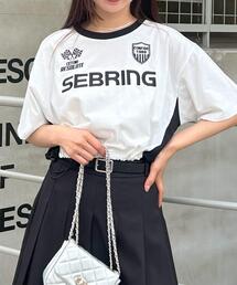 INGNI | 裾ゴムスポーツロゴ配色Tシャツ(Tシャツ/カットソー)