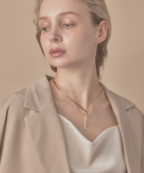 Y字フックメタルチョーカー/ネックカフ-metal choker/neck cuff