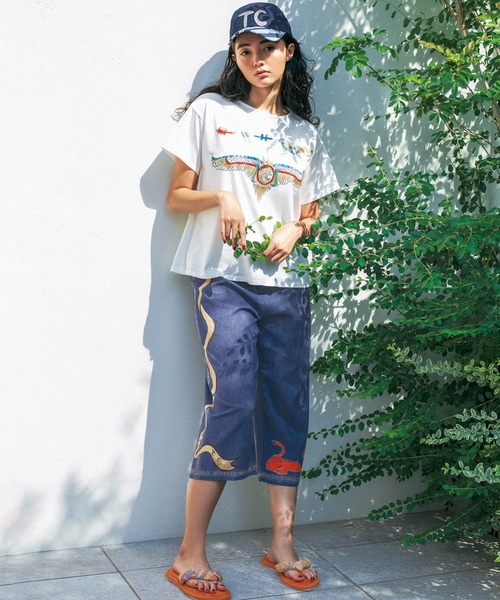 tsumori chisato SLEEP（ツモリチサト スリープ）の「ルームウェア　トップス　4分袖（Tシャツ/カットソー・レディース・パープル/ピンク/アイボリー・M/L）」の2枚目の写真