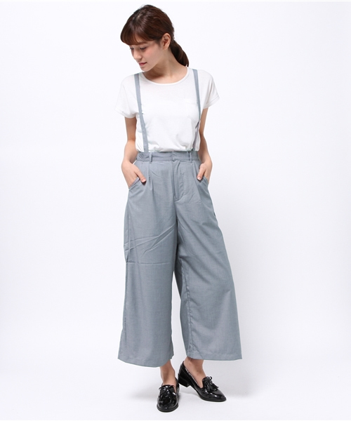 one after another NICE CLAUP（ワンアフターアナザーナイスクラップ）の「【ナイスクラップ】サス付ワイドパンツ（その他パンツ・レディース・グレー/ブラック/その他1・FREE）」の20枚目の写真
