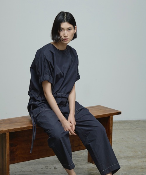 nicholson and nicholson（ニコルソンアンドニコルソン）の「LEMON-W（シャツ/ブラウス・レディース・ネイビー/ホワイト・38）」の10枚目の写真