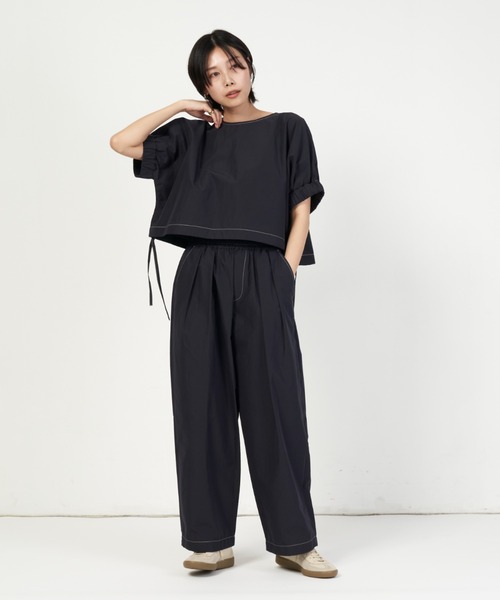 nicholson and nicholson（ニコルソンアンドニコルソン）の「LEMON-W（シャツ/ブラウス・レディース・ネイビー/ホワイト・38）」の7枚目の写真