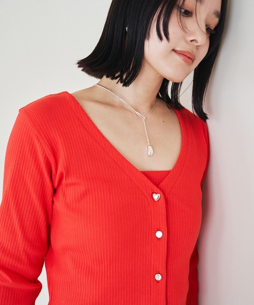 VIS（ビス）の「【SET】ハート釦アンサンブル【洗える】（アンサンブル・レディース・レッド系その他/ホワイト/ネイビー/グレー・FREE）」の8枚目の写真