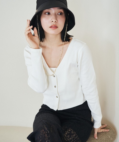 VIS（ビス）の「【SET】ハート釦アンサンブル【洗える】（アンサンブル・レディース・レッド系その他/ホワイト/ネイビー/グレー・FREE）」の19枚目の写真