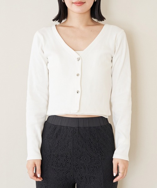 VIS（ビス）の「【SET】ハート釦アンサンブル【洗える】（アンサンブル・レディース・レッド系その他/ホワイト/ネイビー/グレー・FREE）」の16枚目の写真