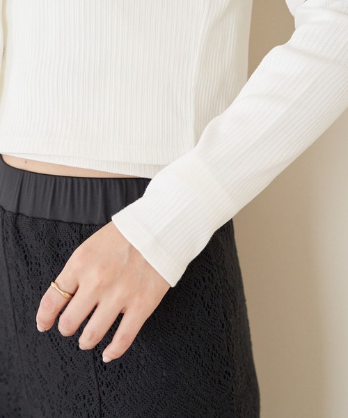 VIS（ビス）の「【SET】ハート釦アンサンブル【洗える】（アンサンブル・レディース・レッド系その他/ホワイト/ネイビー/グレー・FREE）」の12枚目の写真