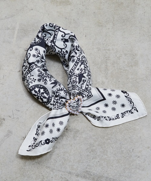 SHIZUTA（シズタ）の「SZT:　スカーフリング　ハート/１粒パール　樹脂パール付き（バンダナ/スカーフ・レディース・ゴールド/ゴールド系その他・FREE）」の7枚目の写真