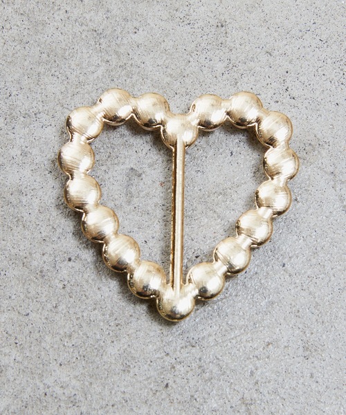 SHIZUTA（シズタ）の「SZT:　スカーフリング　ハート/１粒パール　樹脂パール付き（バンダナ/スカーフ・レディース・ゴールド/ゴールド系その他・FREE）」の5枚目の写真