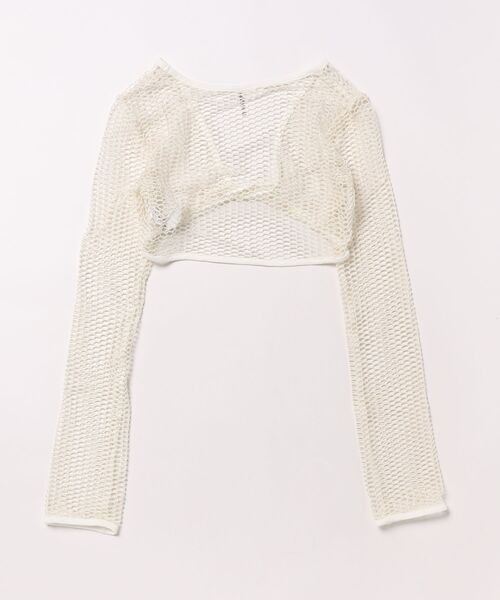 FOREVER 21(フォーエバー トゥエンティーワン)の「スイムウェアカバーメッシュカーディガン(水着・レディース・ホワイト・MEDIUM/SMALL)」の5枚目の写真